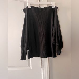 Black off the shoulder sweater/shirt